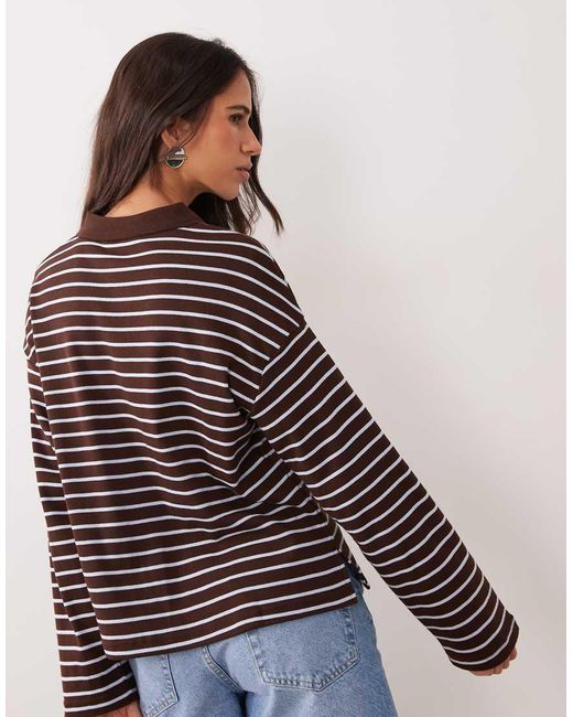 Mango Brown Polo Top