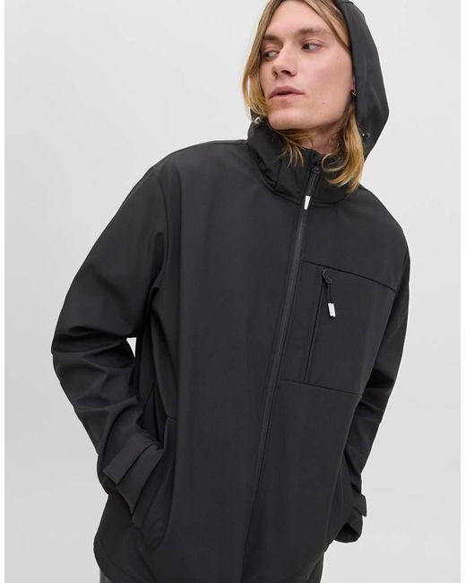 Jack & Jones Blue Hooded Windbreaker Jacket for men