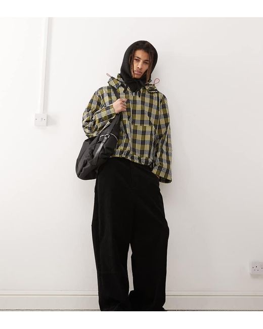 Collusion Black Overhead Checked Jacket