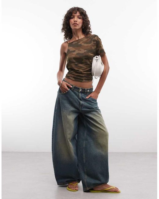 Collusion Brown Backless Asymmetric Top