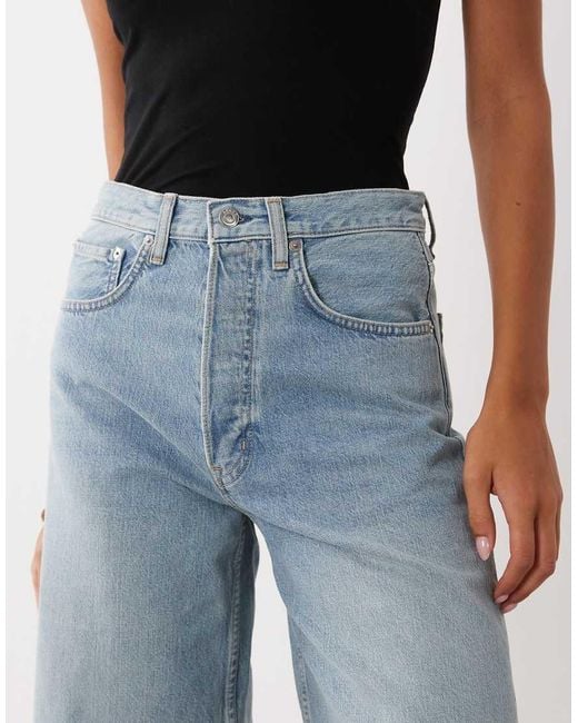 ARKET Blue Loose Fit Denim Shorts