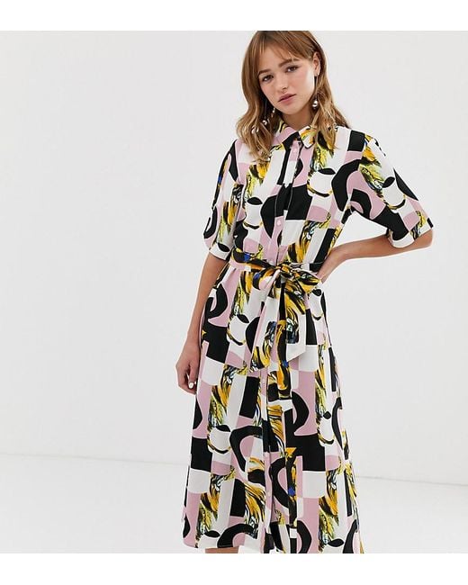monki belted shirt dress