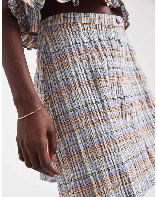 ASOS White Button Front Co-ord Mini Skirt