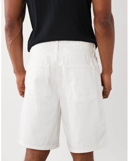 Mango Natural Relaxed Fit Denim Shorts for men
