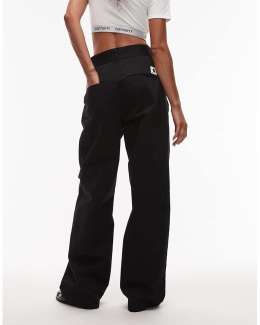 Carhartt Black Leola Wide Leg Trousers