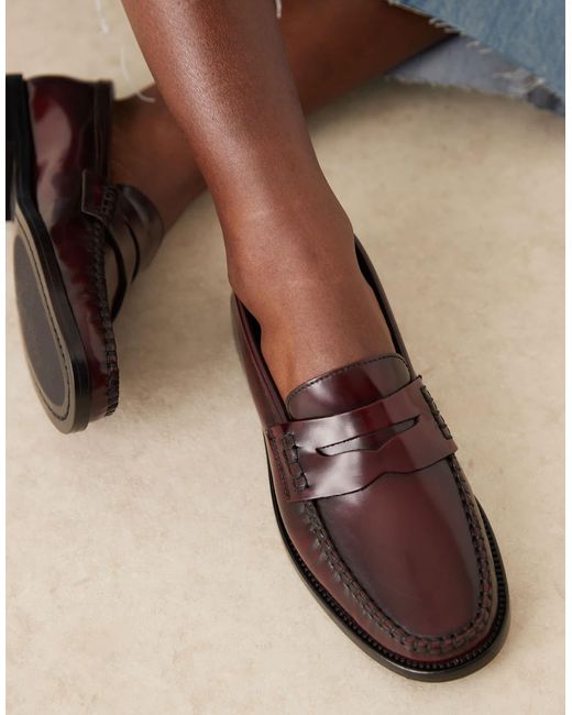 Mango Blue – loafer aus leder
