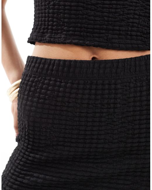 ONLY Black Bubble Texture Mini Skirt Co-ord