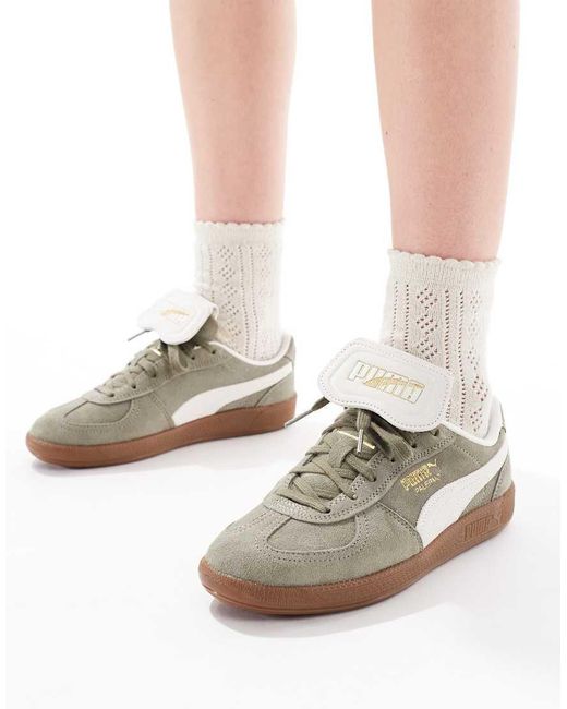 PUMA White Palermo Premium Trainers
