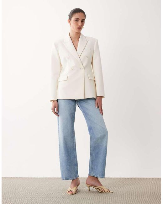 Mango Natural Statement Shoulder Blazer