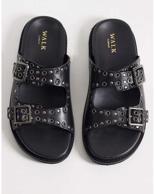 Walk London Black Dolly Sandal