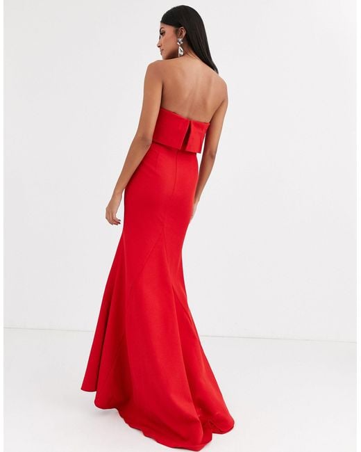 jarlo bandeau overlay maxi dress