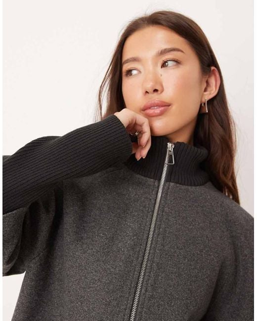 Jdy Blue Sleeve Detailing Coat