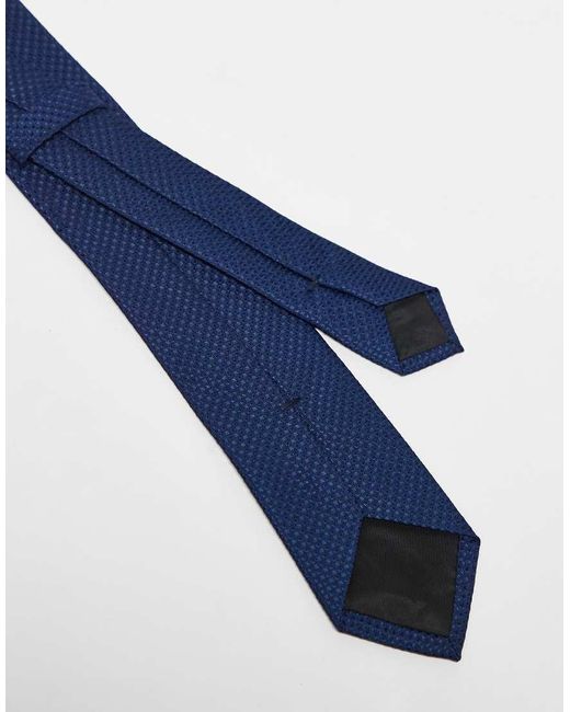 Corbata Con Textura En De ASOS de hombre de color Blue
