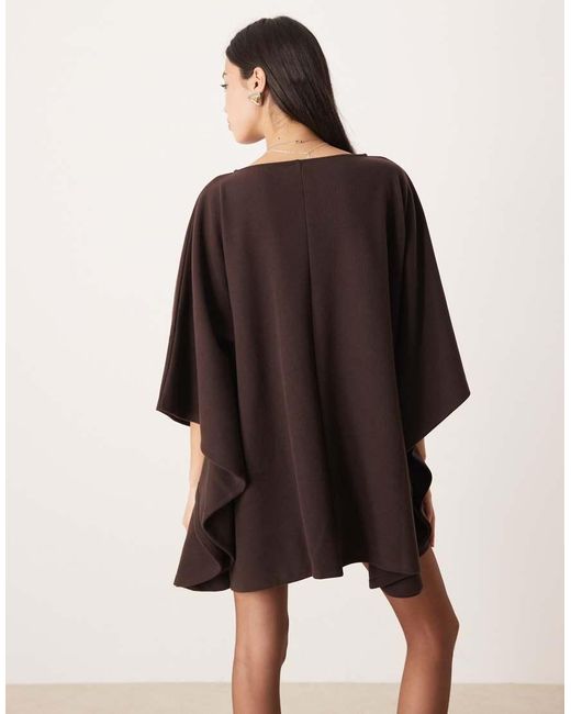 ASOS Natural Supersoft Cape Mini Dress