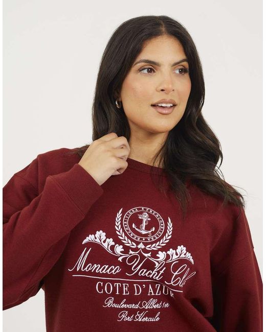 Brave Soul Crew Neck Embroidered Sweatshirt
