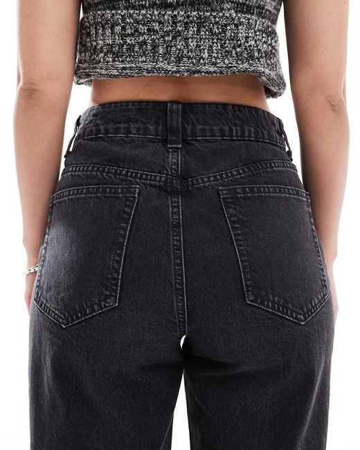 ASOS Black Hourglass Wide Leg Dad Jeans