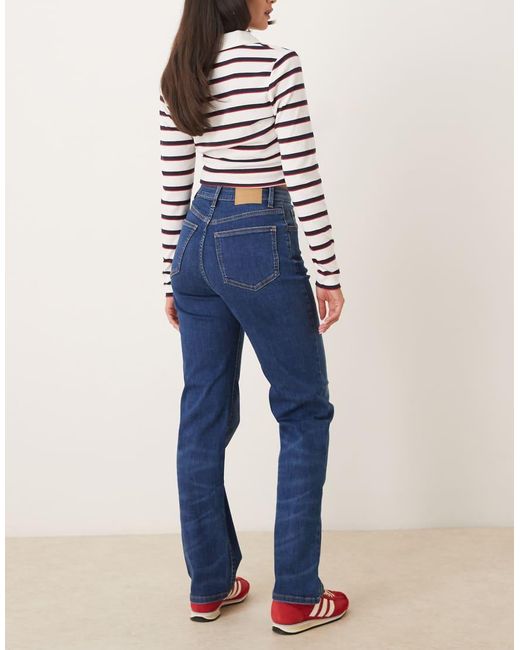 Cotton On Blue Curvy Stretch Straight Jean