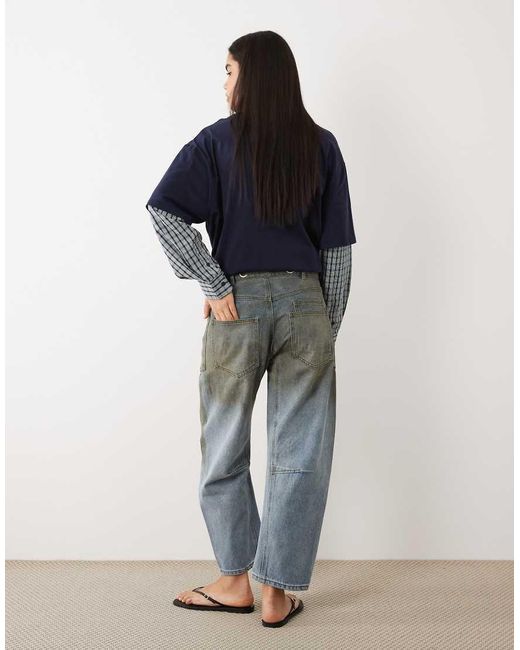 Lioness Natural Rush Hour Straight Leg Tie Detail Jeans
