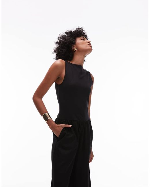 & Other Stories White Sleeveless Wide Leg Jumpsuit
