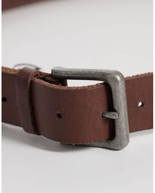 Jack & Jones – ledergürtel in Brown für Herren