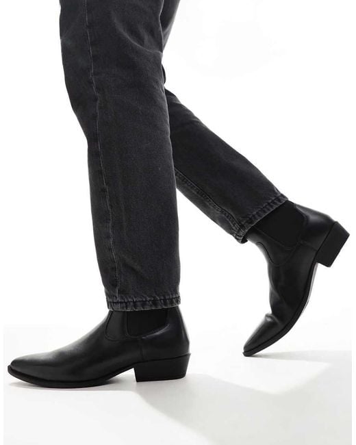 ASOS Black Chelsea Boots for men