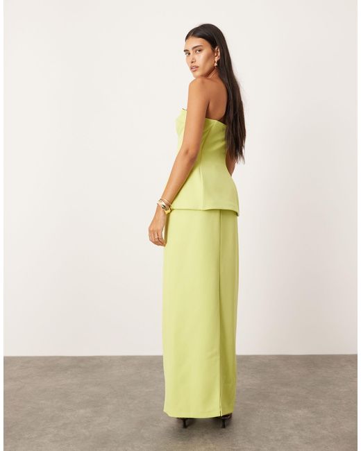 ASOS Natural Structured Slim Maxi Skirt Co-ord