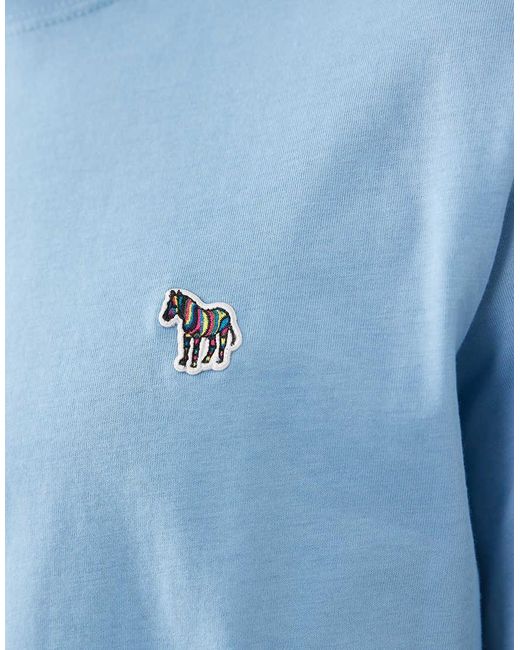 Paul Smith Blue Zebra Logo Regular Fit T-shirt for men