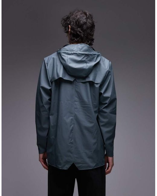 Rains Blue 12010 Waterproof Short Jacket for men