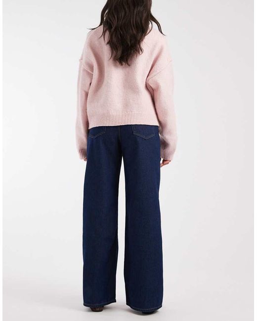ONLY Blue Hope High Waisted Wide Leg Jeans