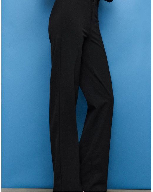 Stradivarius Blue Wide-Leg Trousers