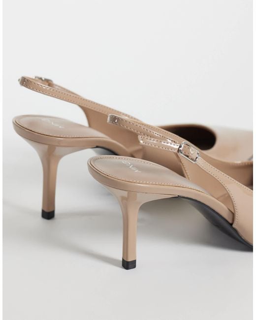 Mango White Slingback mit absatz