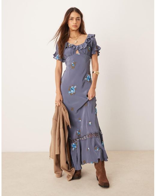 blue dress fancy Queendancer Women Royal Long Prom with Beading A-Line Tulle Color:Mustard Depeche Mode - Slow RED LABEL