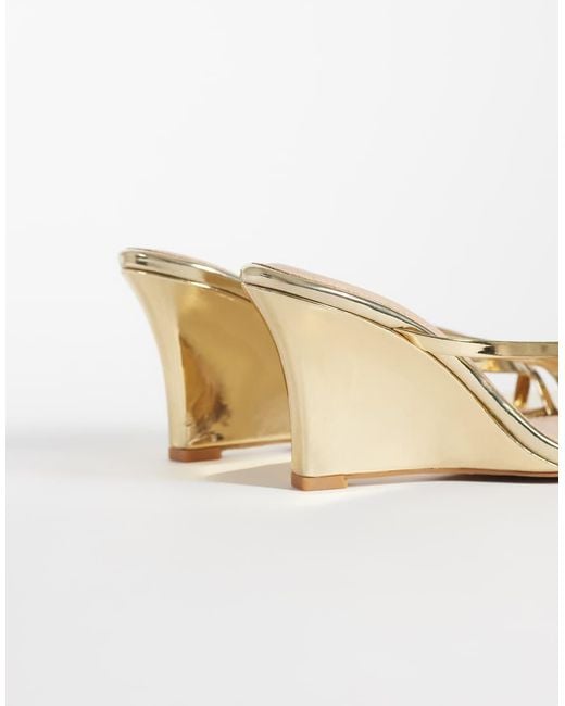 Raid Brown Darby Wedge Sandals
