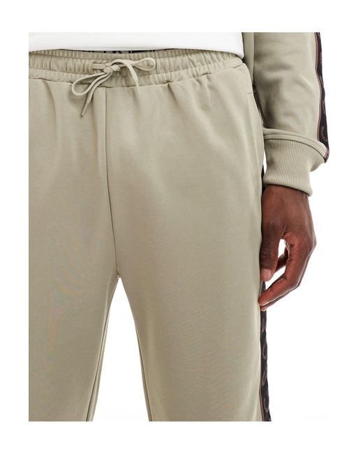 Fred Perry Metallic Co-ord Contrast Taped Track Pants for men