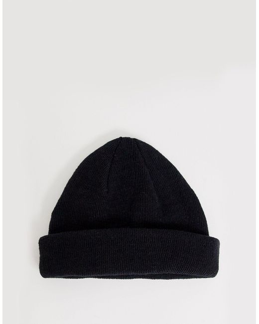 black mini fisherman beanie