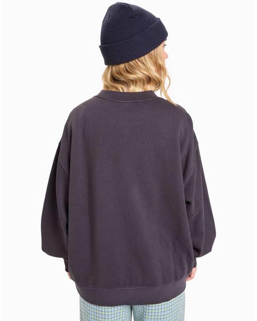 Quiksilver Purple Essential Crew Neck