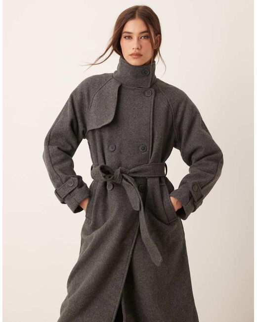 Cappotto Allacciato di New Look in Natural