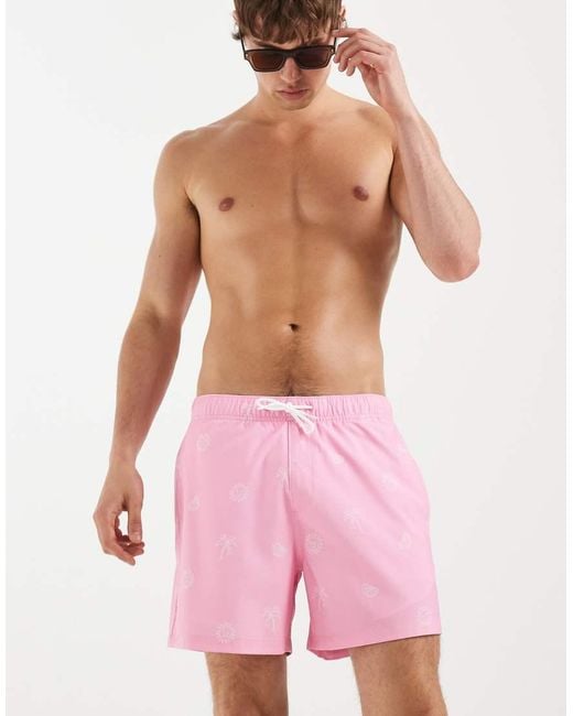 Hollister Pink Swimming Trunks for men