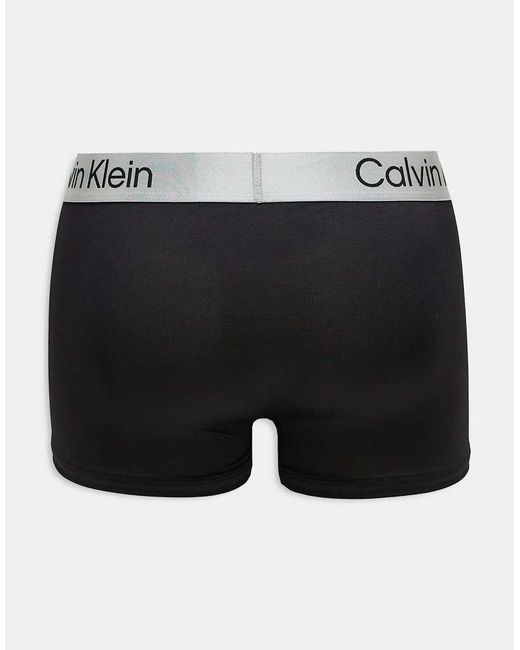 Calvin Klein Black Microfibre Stretch 3 Pack Trunks for men