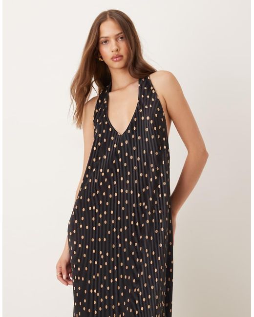 ASOS Multicolor Plisse Halter Maxi Dress
