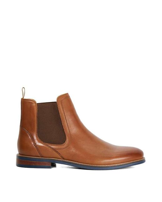 Dune Brown Wide Fit Mckinley Wf Chelsea Boots for men