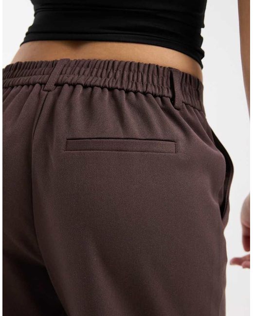 Object Brown Wide Leg Tailored Trouser