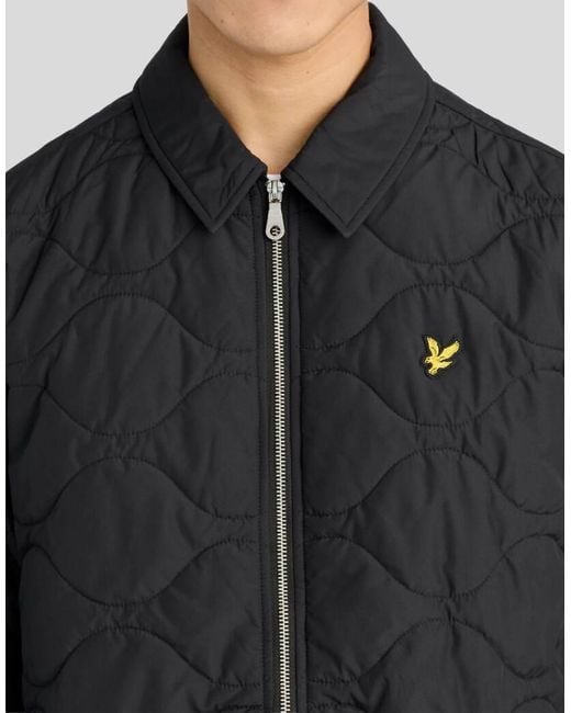 Lyle & Scott Gray Mid Jackets Quilted Ripstop Jacket for men