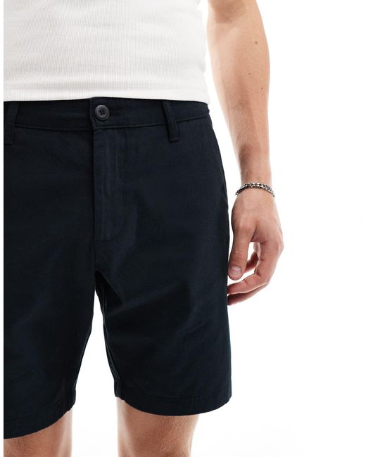 ASOS Blue Skinny Regular Length Chino Shorts for men