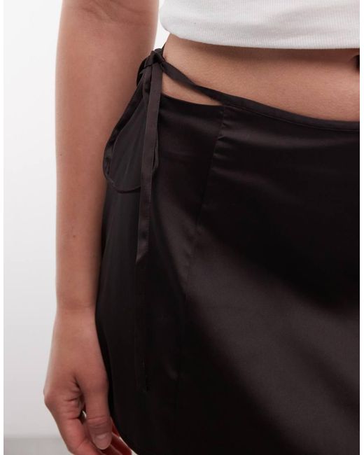 Monki Blue Low Rise Festival Mini Skirt With Cut-outs