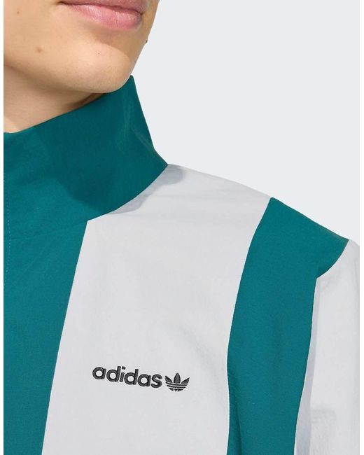 Adidas Originals Green Blocked Track Top for men