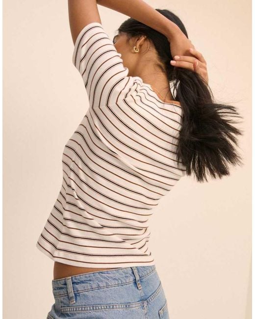 Nobody's Child Natural And Striped T-Shirt