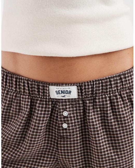 Hollister White Flannel Pyjama Shorts