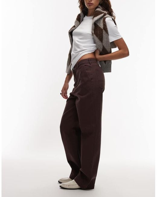 Obey Brown Fritz Carpenter Wide Leg Jeans