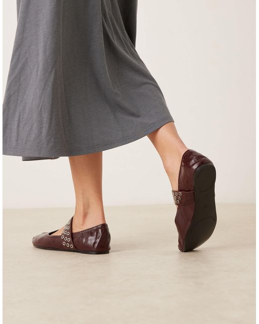 Mango Red – flacher lederschuh